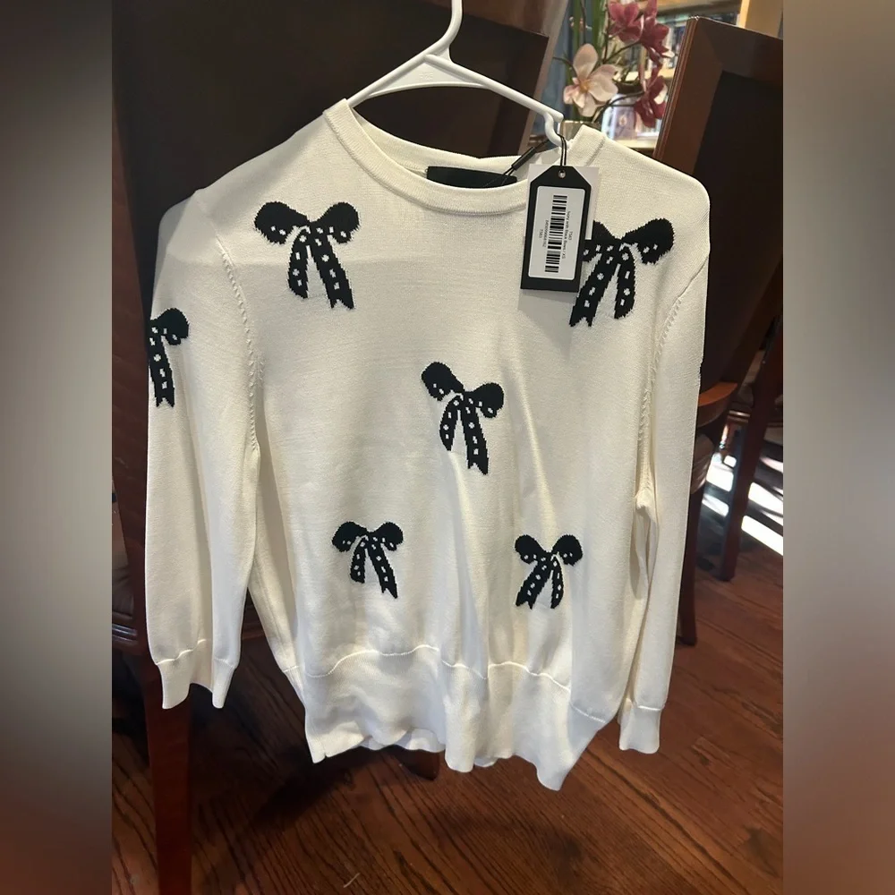 Aleeza Paris NWT Marion Bow Top Size Extra Small